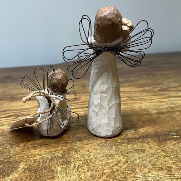 DEMDACO 1999 Willow Tree Angel of Friendship 2001 Angel of Comfort set of 2 - Picture 4 of 8